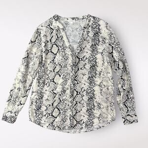 Joie Soft Dane Snake Print‎ Button Down Size XS Boho Indie